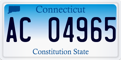 CT license plate AC04965