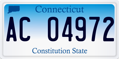 CT license plate AC04972