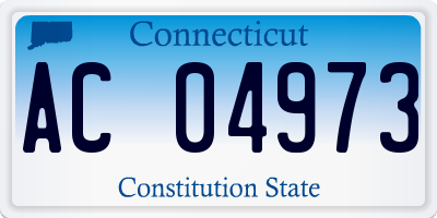 CT license plate AC04973