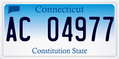 CT license plate AC04977