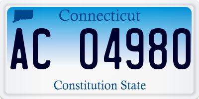 CT license plate AC04980