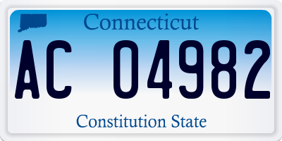 CT license plate AC04982