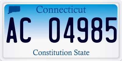 CT license plate AC04985