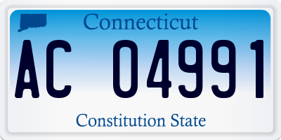 CT license plate AC04991