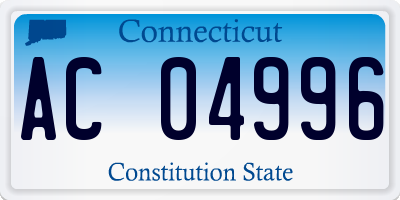 CT license plate AC04996