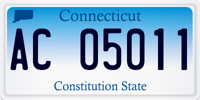 CT license plate AC05011