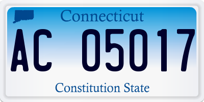 CT license plate AC05017
