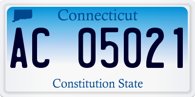 CT license plate AC05021