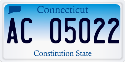 CT license plate AC05022