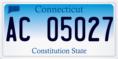 CT license plate AC05027