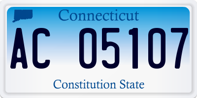 CT license plate AC05107