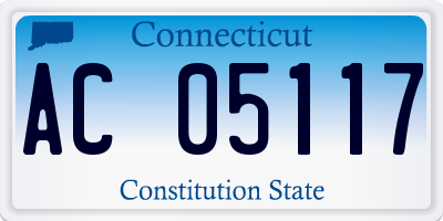 CT license plate AC05117