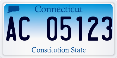 CT license plate AC05123