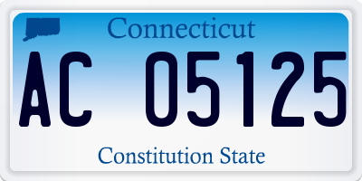 CT license plate AC05125