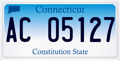 CT license plate AC05127