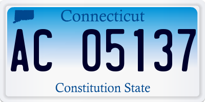 CT license plate AC05137