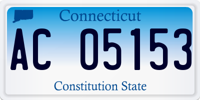 CT license plate AC05153