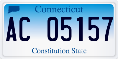 CT license plate AC05157
