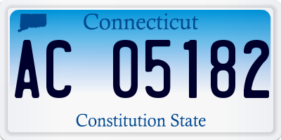 CT license plate AC05182
