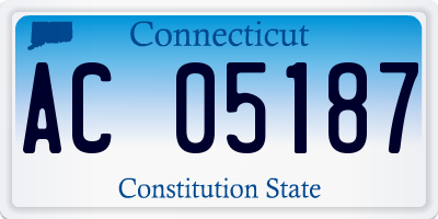 CT license plate AC05187