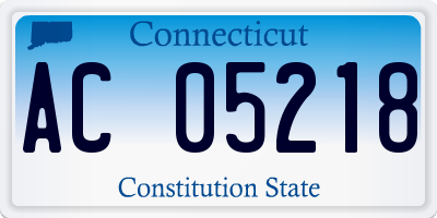 CT license plate AC05218