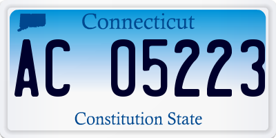 CT license plate AC05223