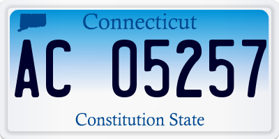 CT license plate AC05257
