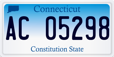 CT license plate AC05298