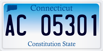 CT license plate AC05301