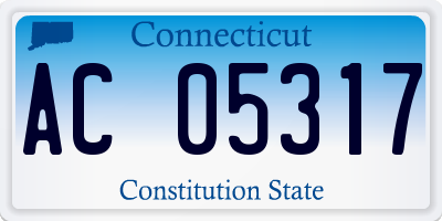 CT license plate AC05317