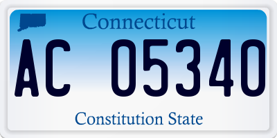 CT license plate AC05340