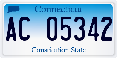 CT license plate AC05342