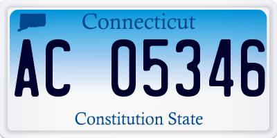 CT license plate AC05346