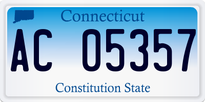CT license plate AC05357