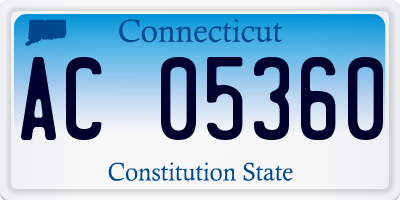 CT license plate AC05360
