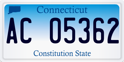 CT license plate AC05362