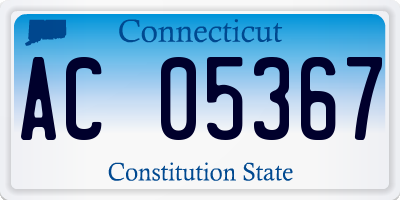 CT license plate AC05367