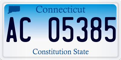 CT license plate AC05385