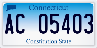 CT license plate AC05403
