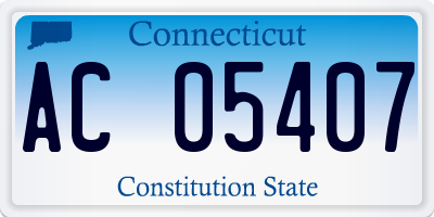 CT license plate AC05407