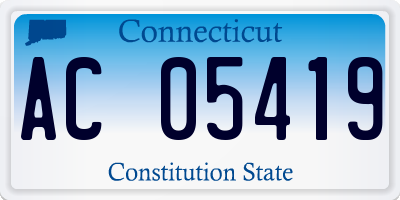 CT license plate AC05419