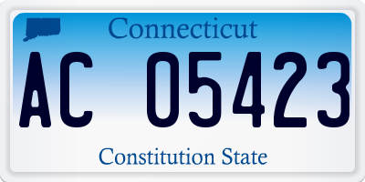 CT license plate AC05423