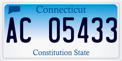 CT license plate AC05433