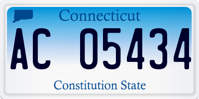 CT license plate AC05434