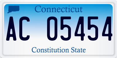 CT license plate AC05454