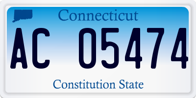 CT license plate AC05474