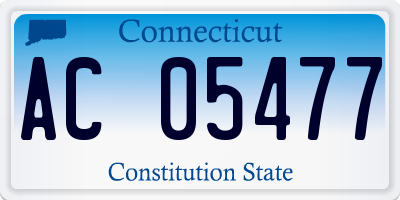 CT license plate AC05477