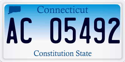 CT license plate AC05492