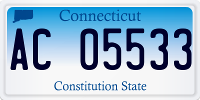 CT license plate AC05533