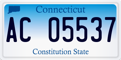CT license plate AC05537